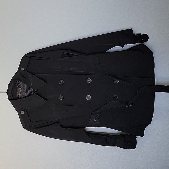 Worthington Classy Simple Mobwife Black Rain Jacket Size Large - Picture 1 of 10